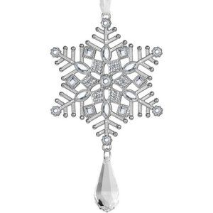 Rhinestone Snowflake Hanging Pendant of Car Charm Holiday Decorative